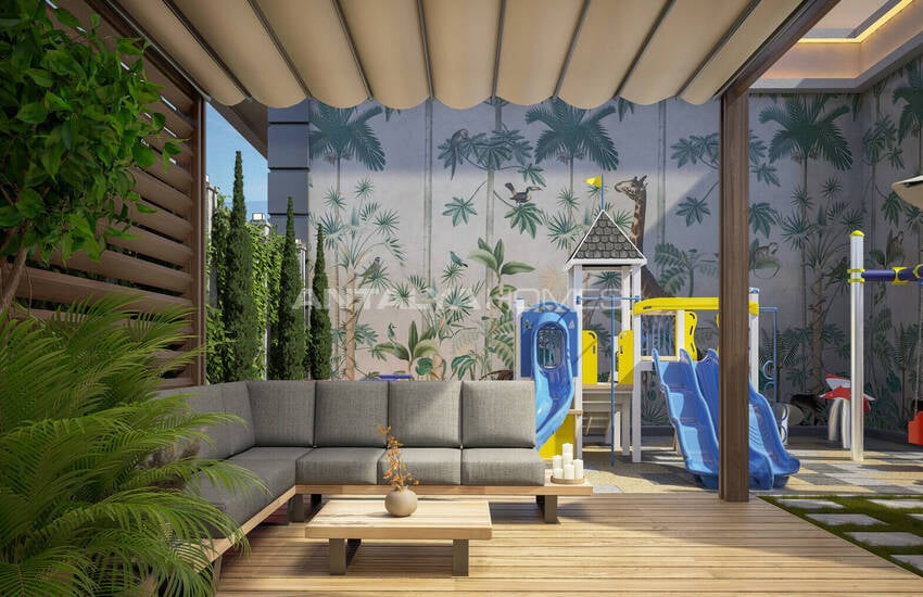 Квартиры в комплексе в 500 м от моря в Алании Махмутлар 15