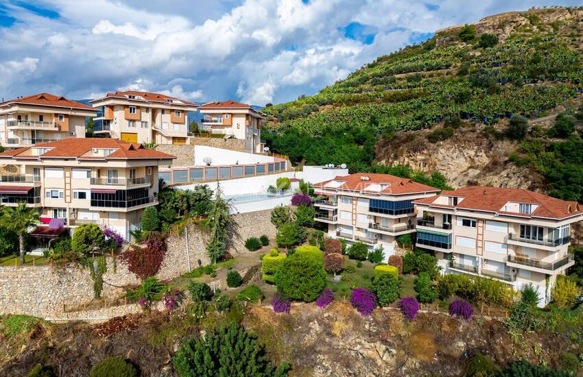 Дуплексная квартира с видом на море, окруженная природой в Алании 2