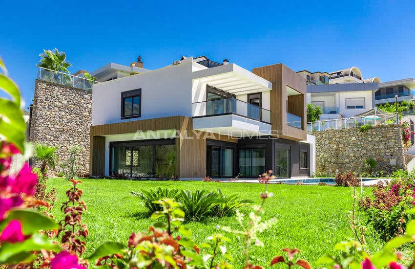 Fristående Duplexhus Med Havsutsikt Och Pool I Alanya Antalya 2