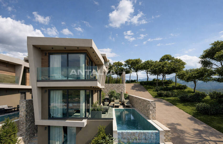 Дома на строящемся объекте с видом на море в Калкане, Анталья 11