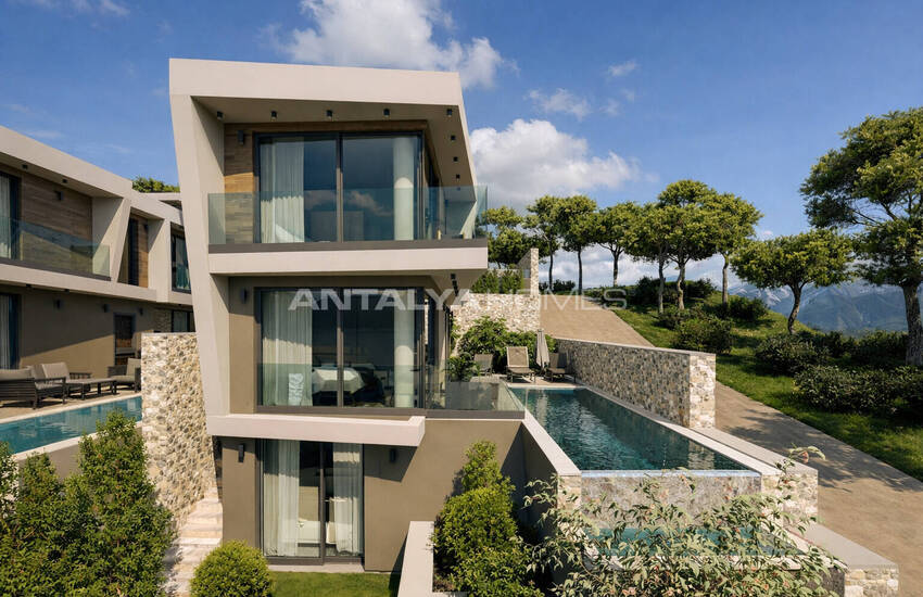 Дома на строящемся объекте с видом на море в Калкане, Анталья 18