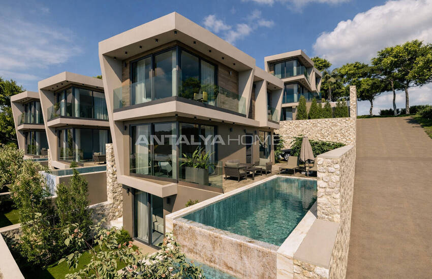 Hus Med Havsutsikt Utanför Planen I Antalya Kalkan