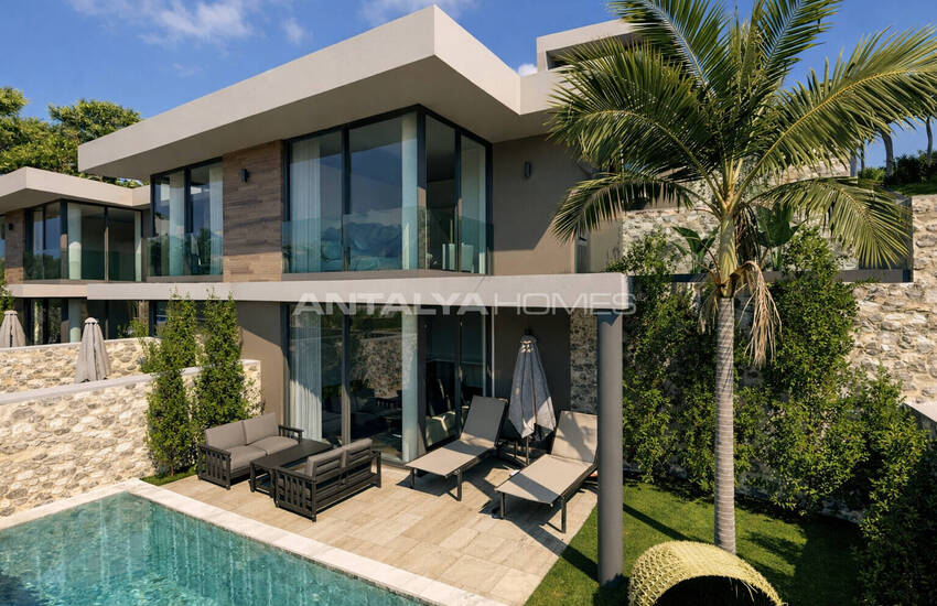 Дома на строящемся объекте с видом на море в Калкане, Анталья 4