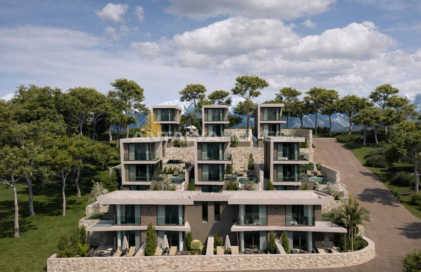 Дома на строящемся объекте с видом на море в Калкане, Анталья 5