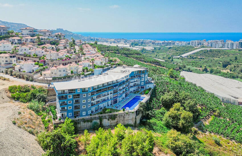 Sea and City View Apartment in a Social Complex in Alanya Kargıcak 6
