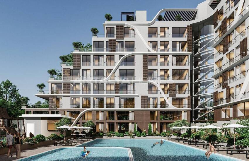 Elegant Apartments with Communal Pool in Antalya Altintas 1