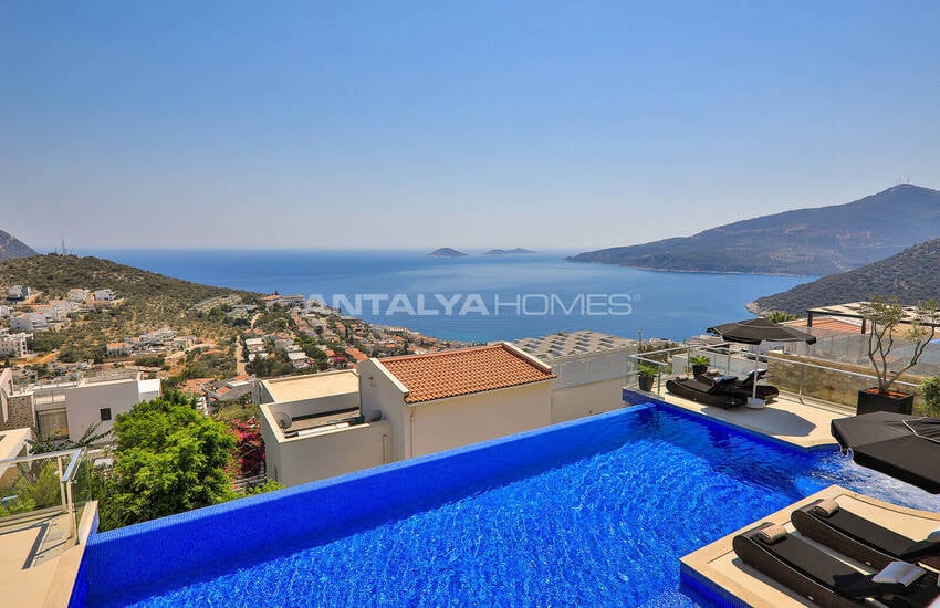 Kaş Kalkan’da Deniz ve Dağ Manzaralı Özel Havuzlu Villa 9