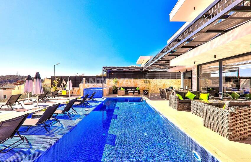 Вилла с бассейном и видом на море в Калкане, Каш 9