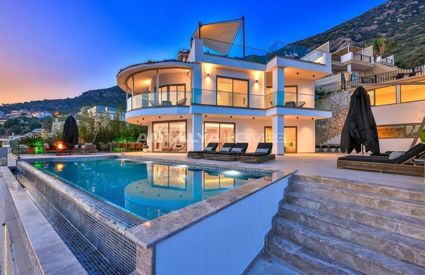 Villa Med 5 Sovrum, Pool Och Parkeringsplats I Kalkan Antalya 14