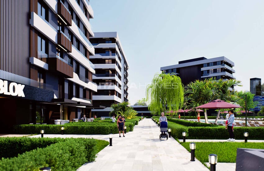 Apartments with a Pool and Security in Antalya Kepez 13