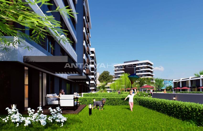 Apartments with a Pool and Security in Antalya Kepez 12