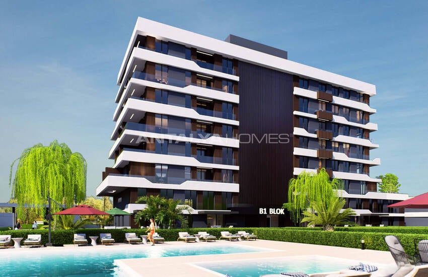 Apartments with a Pool and Security in Antalya Kepez 3
