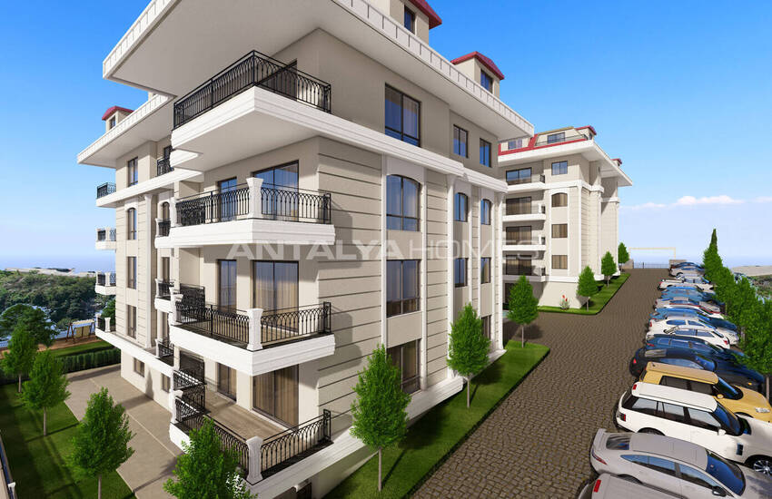 Sea View Flats in a Complex with Social Facilities in Kestel 7