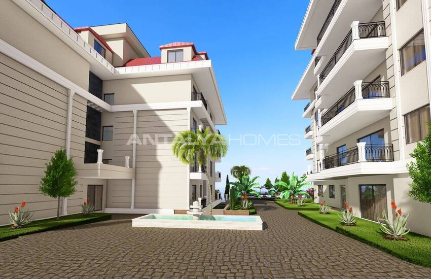 Sea View Flats in a Complex with Social Facilities in Kestel 8