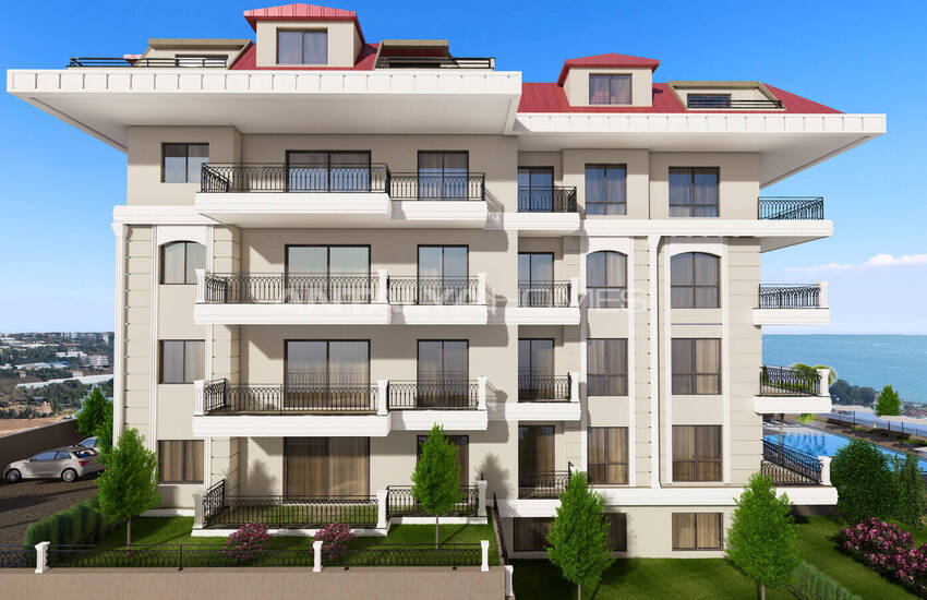 Sea View Flats in a Complex with Social Facilities in Kestel 10