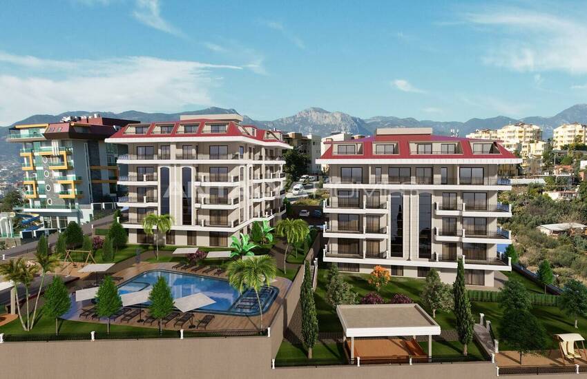 Sea View Flats in a Complex with Social Facilities in Kestel 2