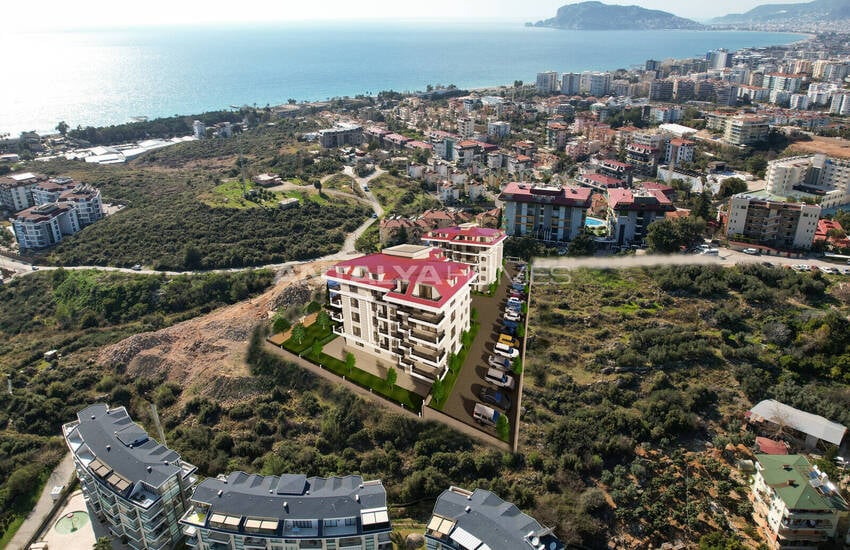 Sea View Flats in a Complex with Social Facilities in Kestel 3