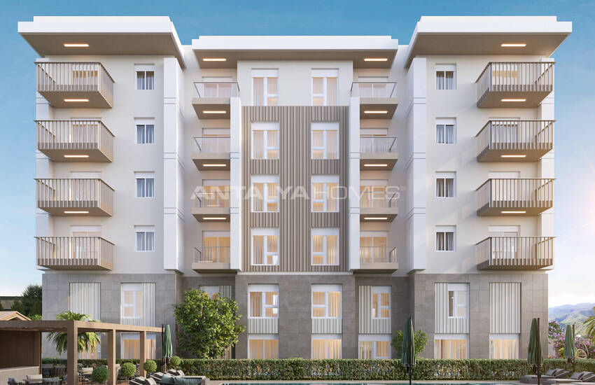 Middle and Ground Floor Apartments with Pool in Antalya Kepez 5
