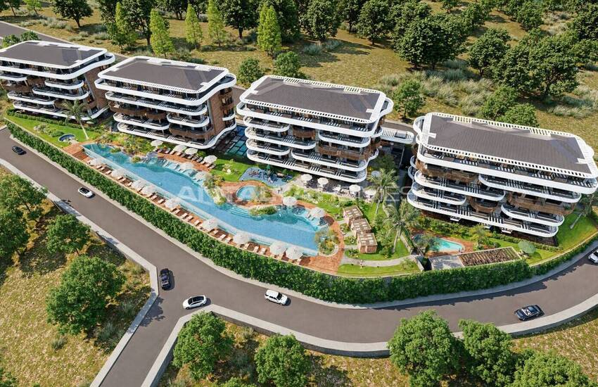 Alanya'da Zengin Sosyal Olanaklara Sahip Deniz Manzaralı Daireler 4