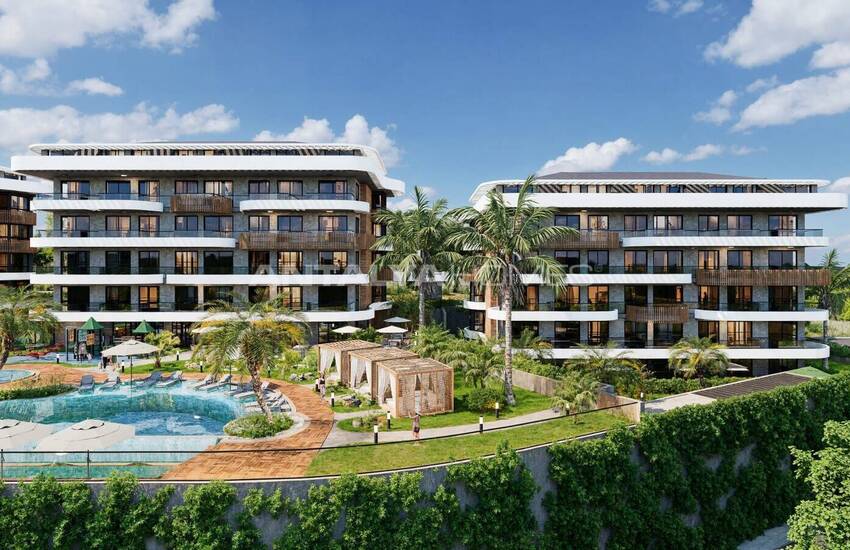 Alanya'da Zengin Sosyal Olanaklara Sahip Deniz Manzaralı Daireler 7