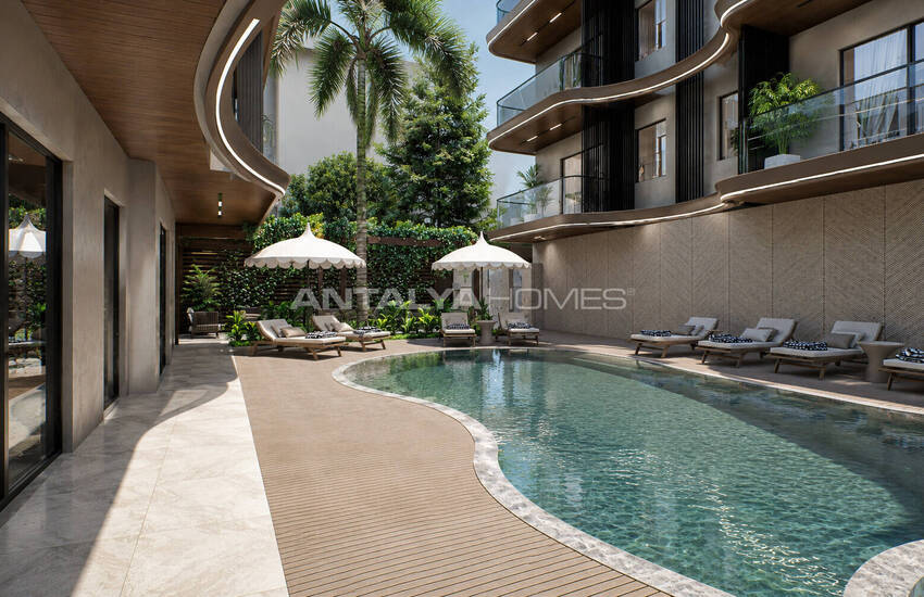 Apartments with Shared Pool Near the Beach in Alanya Center 4