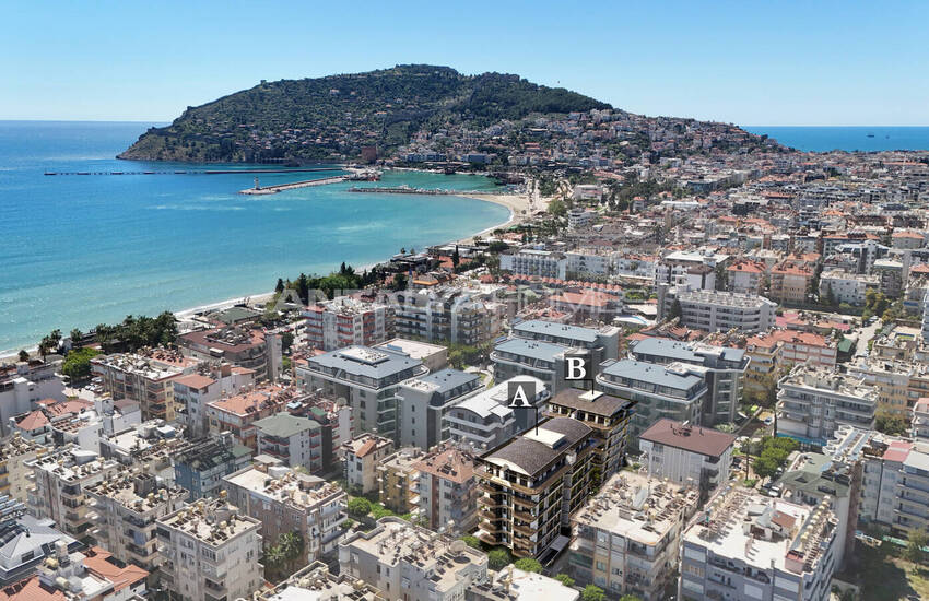 Apartments with Shared Pool Near the Beach in Alanya Center 10