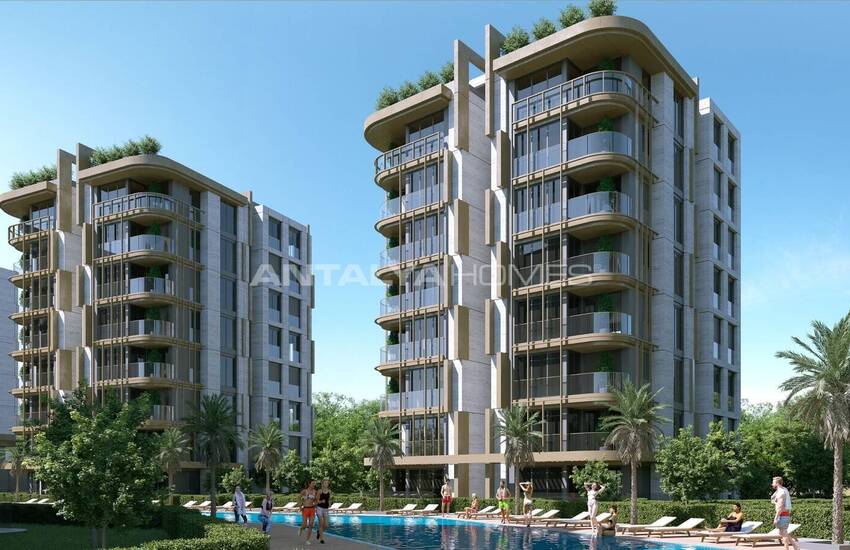Middle Floor Apartments Near the Sea in Antalya Muratpasa 3