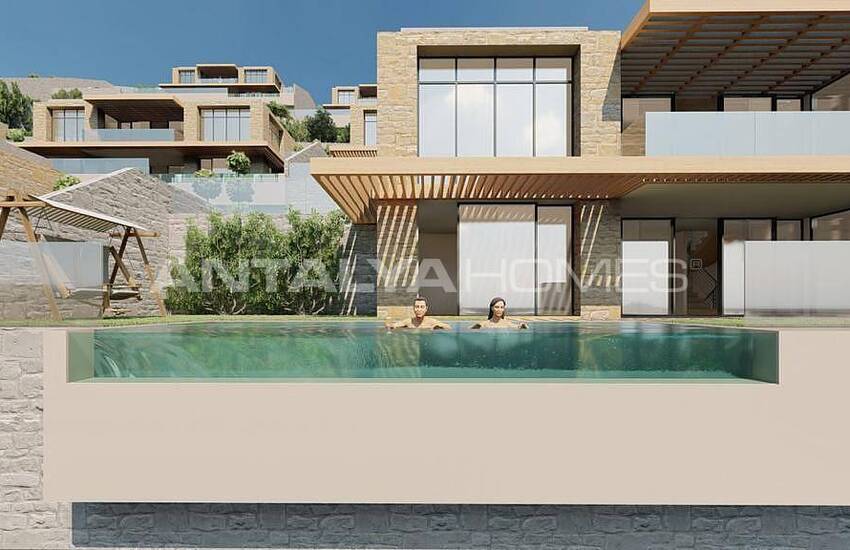 ویلاهای مستقل در بدروم با چشم انداز شگفت انگیز دریا 3