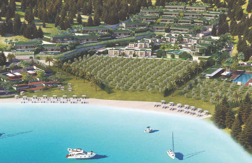 Villas with Sea Views in an Elite Project in Bodrum Turkbuku