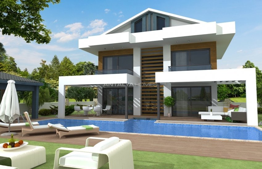 Triplex Villa with Pool and Fireplace in Hisaronu Fethiye