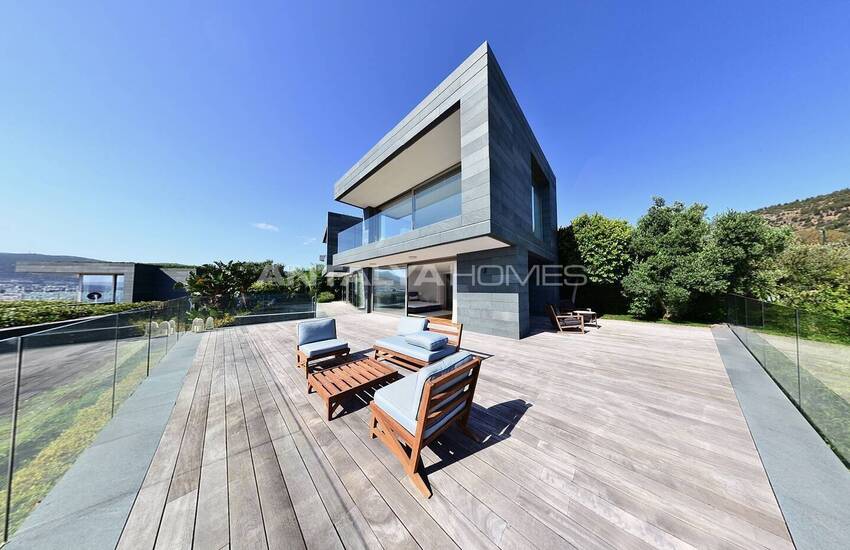 Detached Villas with Castle and Kos Island View in Bodrum 11