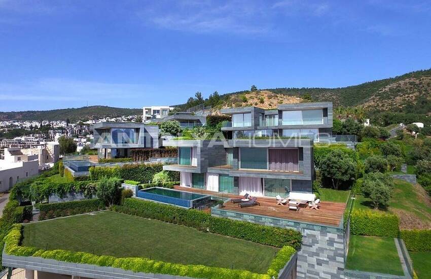 Detached Villas with Castle and Kos Island View in Bodrum 2
