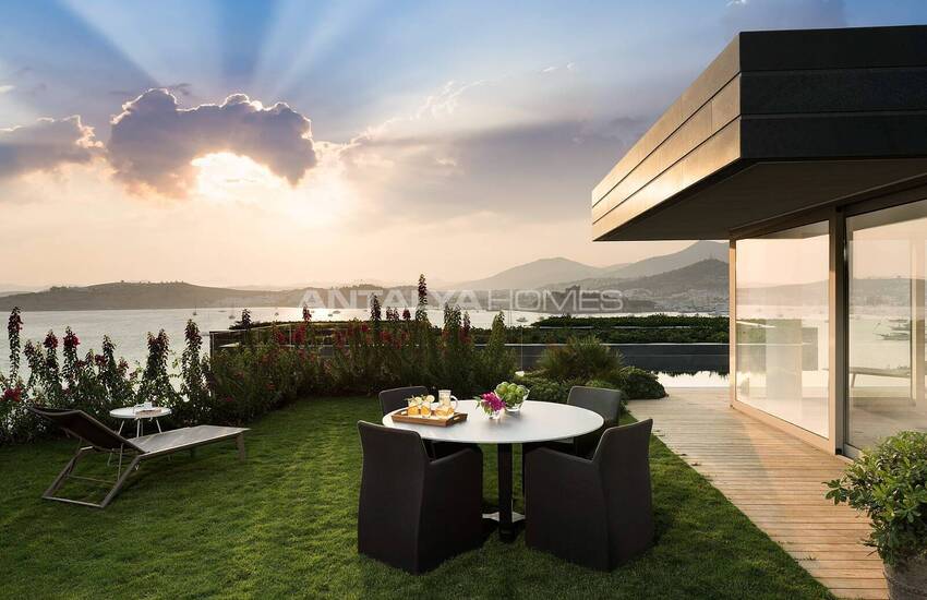 Detached Villas with Castle and Kos Island View in Bodrum 1