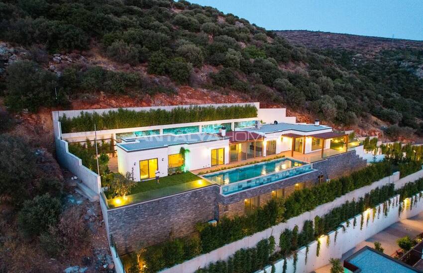 Villa Vue L'île De Kos Et Château Historique À Bodrum 1