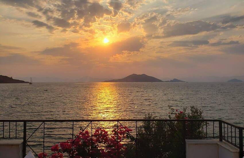 Seafront Stone Mansion with Mountain View in Fethiye Mugla