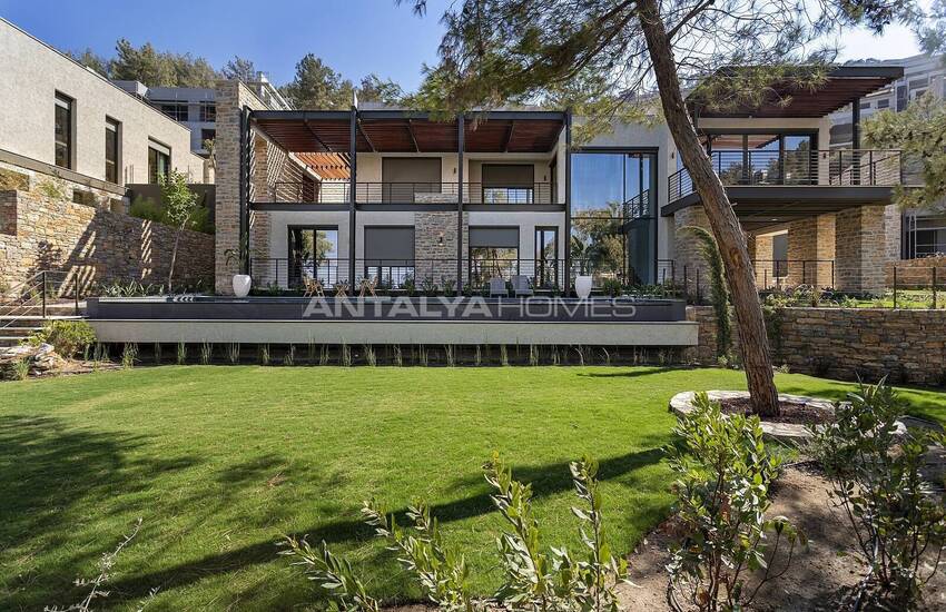 Bodrum'da Orman İçindeki Projede Deniz Manzaralı Daireler 13