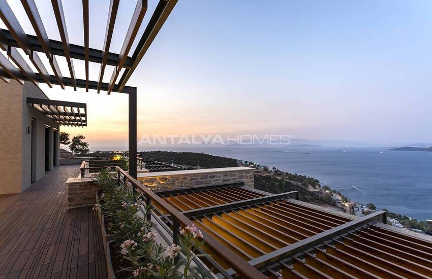 Bodrum'da Orman İçindeki Projede Deniz Manzaralı Daireler 4