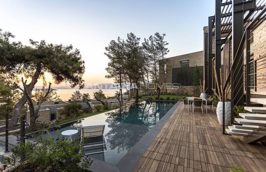 Bodrum'da Orman İçindeki Projede Deniz Manzaralı Daireler 8