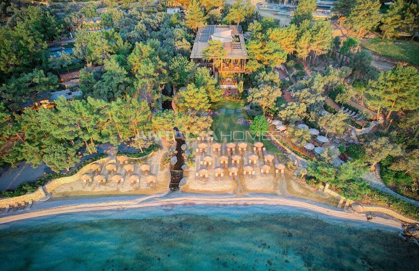 Bodrum'da Orman İçindeki Projede Deniz Manzaralı Daireler 9