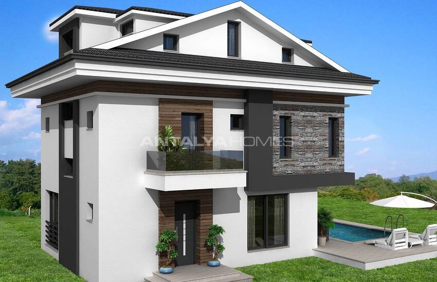 Villas Situées Au Centre De La Ville Avec Piscine À Fethiye Mugla 4
