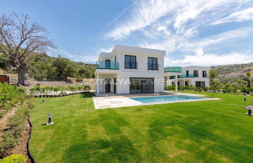 Spacious Villas with Private Pools Near the Beach in Gundogan, Bodrum