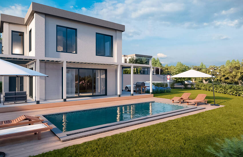 Spacious Villas with Private Pools Near the Beach in Gundogan, Bodrum