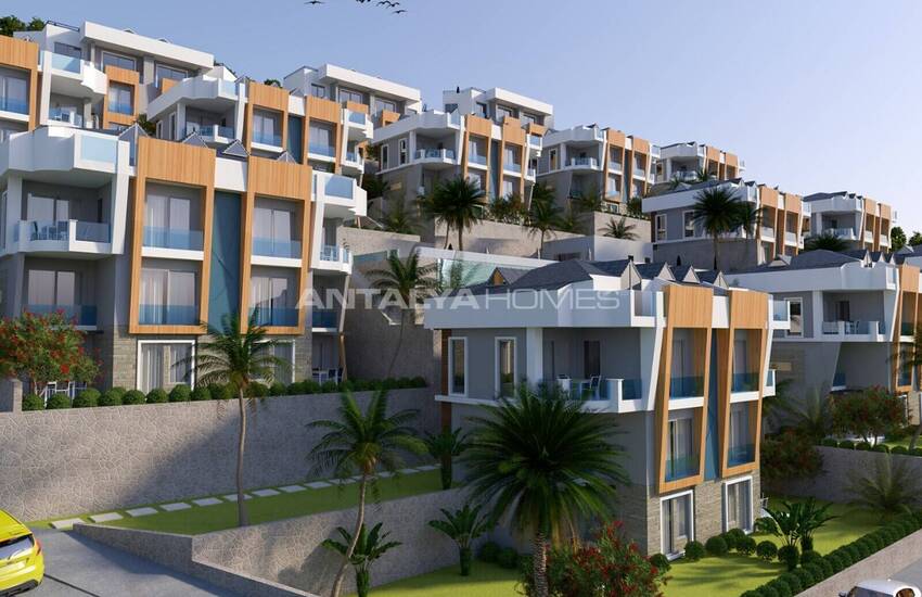 Sea View Properties with 2 Bedrooms in Complex in Mugla Milas