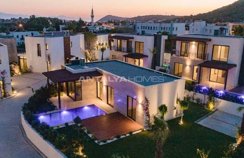 فلل منفصلة مع مسبح خاص وحديقة في بودروم جومشلوك 11