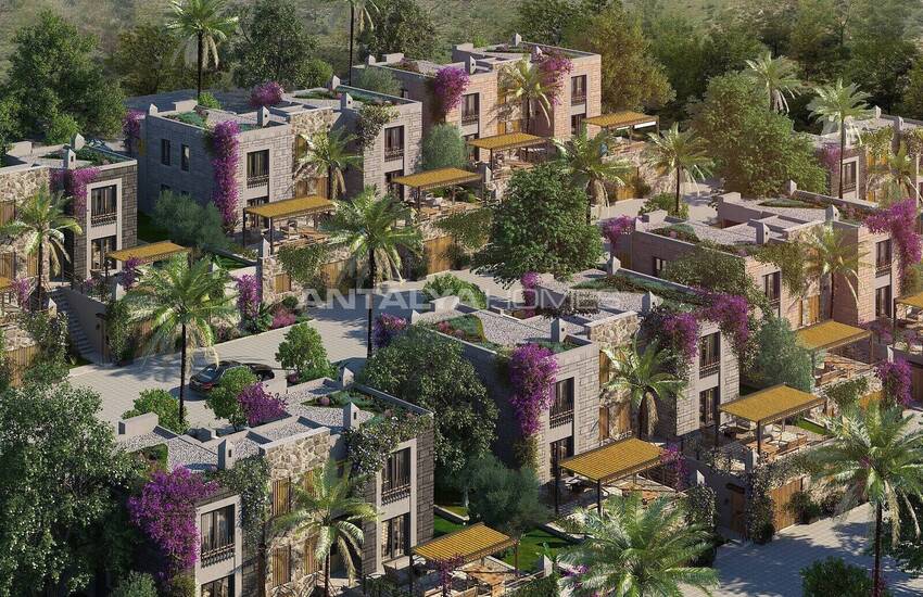 فلل فاخرة بحمام سباحة وآمنة في مجمع سكني في بودروم 1