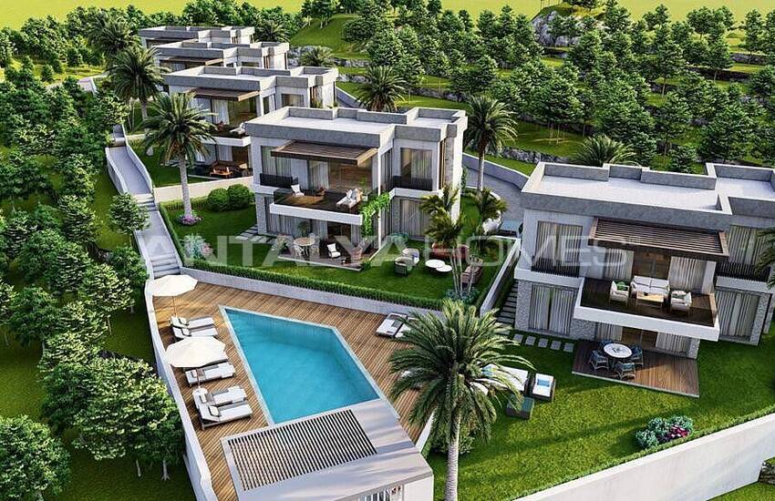 Apartments with Garden and Sea View in Bodrum Turkbuku 4