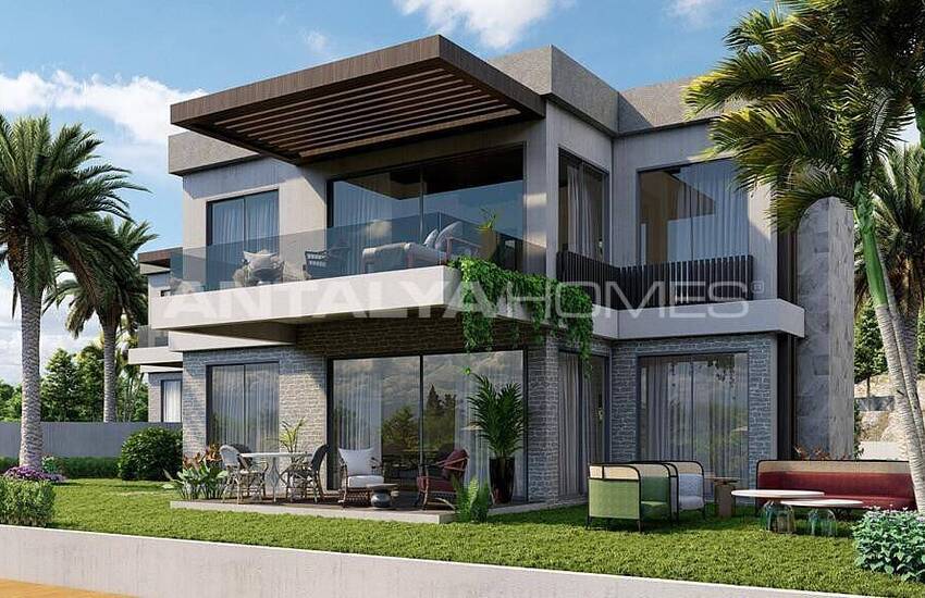 Apartments with Garden and Sea View in Bodrum Turkbuku 7