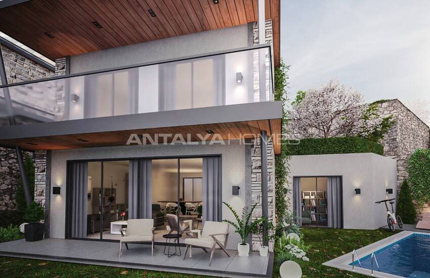 Centralt Belägna Fristående Moderna Hus Med Pool I Bodrum 5