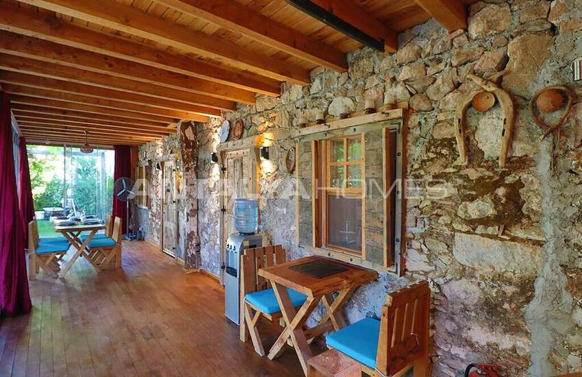 Villa En Pierre Et En Bois Avec Vue Mer À Fethiye Faralya 5