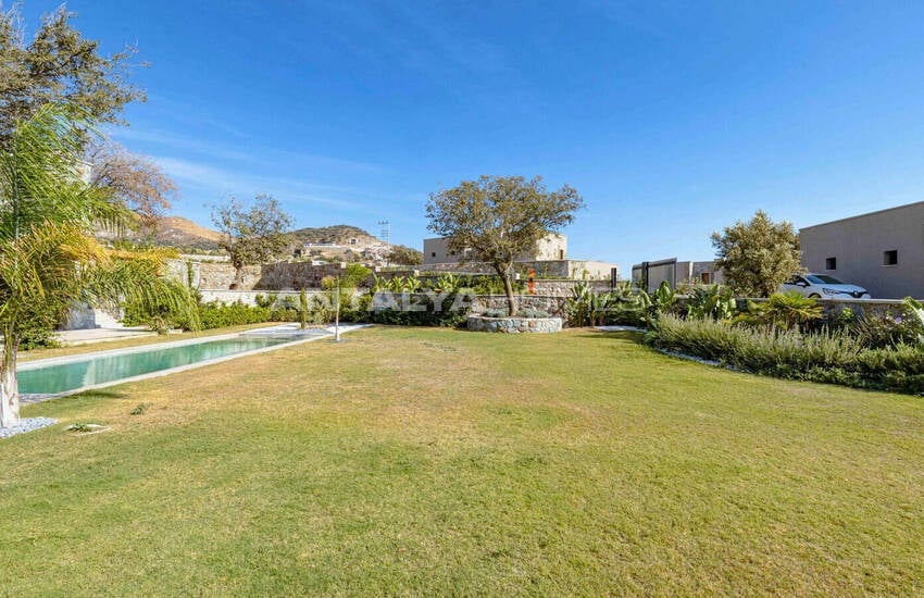 Stenbelagda Hus Med Pooler I Bodrum Gumusluk 5